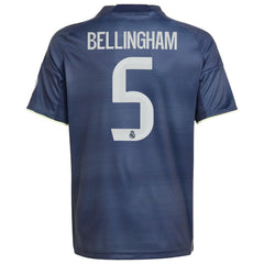 Jude Bellingham Real Madrid Youth 2025/26 Away Replica Player Jersey Blue