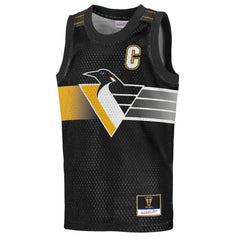 NHL Mario Lemieux Pittsburgh Penguins Mitchell & Ness Youth Maxxed Out Fashion Basketball Jersey - Black