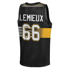 NHL Mario Lemieux Pittsburgh Penguins Mitchell & Ness Youth Maxxed Out Fashion Basketball Jersey - Black