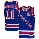 NHL Mark Messier New York Rangers Mitchell & Ness Youth Maxxed Out Fashion Basketball Jersey - Blue