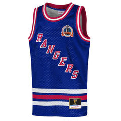 NHL Mark Messier New York Rangers Mitchell & Ness Youth Maxxed Out Fashion Basketball Jersey - Blue