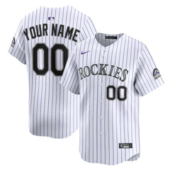 MLB Colorado Rockies Nike Youth Home Custom Limited Jersey - White