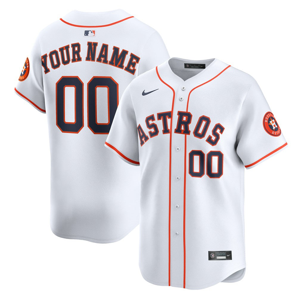 MLB Houston Astros Nike Youth Home Custom Limited Jersey - White