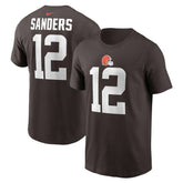 Shedeur Sanders Cleveland Browns 2025 NFL Draft Name & Number T-Shirt Brown