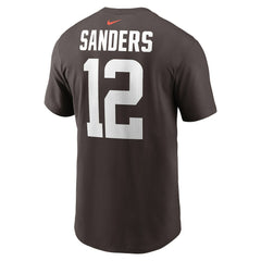 Shedeur Sanders Cleveland Browns 2025 NFL Draft Name & Number T-Shirt Brown