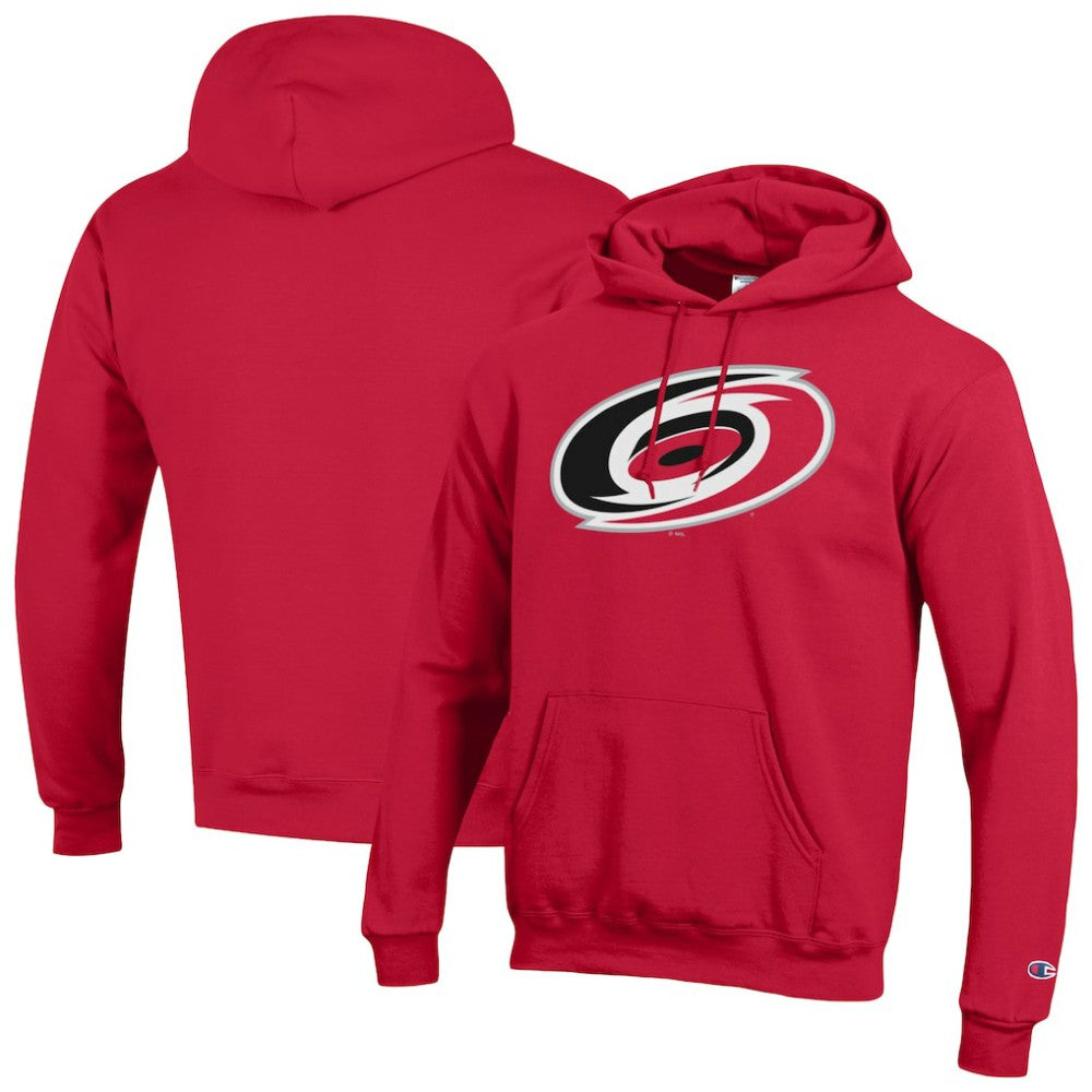 NHL Carolina Hurricanes Champion Primary Logo 1-Hit Pullover Hoodie - Red