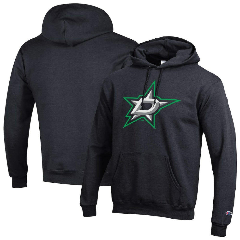 NHL Dallas Stars Champion Primary Logo 1-Hit Pullover Hoodie - Black