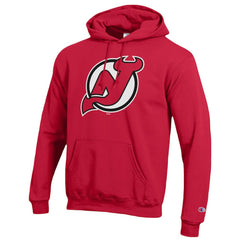 NHL New Jersey Devils Champion Primary Logo 1-Hit Pullover Hoodie - Red