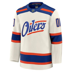 NHL Edmonton Oilers Fanatics Alternate Premium Custom Jersey - Light Beige