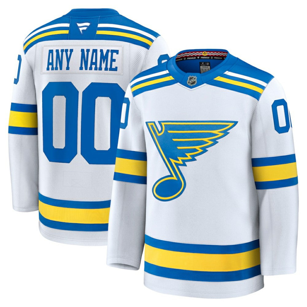 NHL St. Louis Blues Fanatics Away Premium Custom Jersey - White
