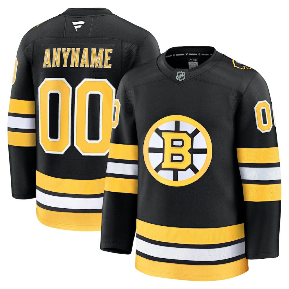 NHL Boston Bruins Fanatics Home Premium Custom Jersey - Black