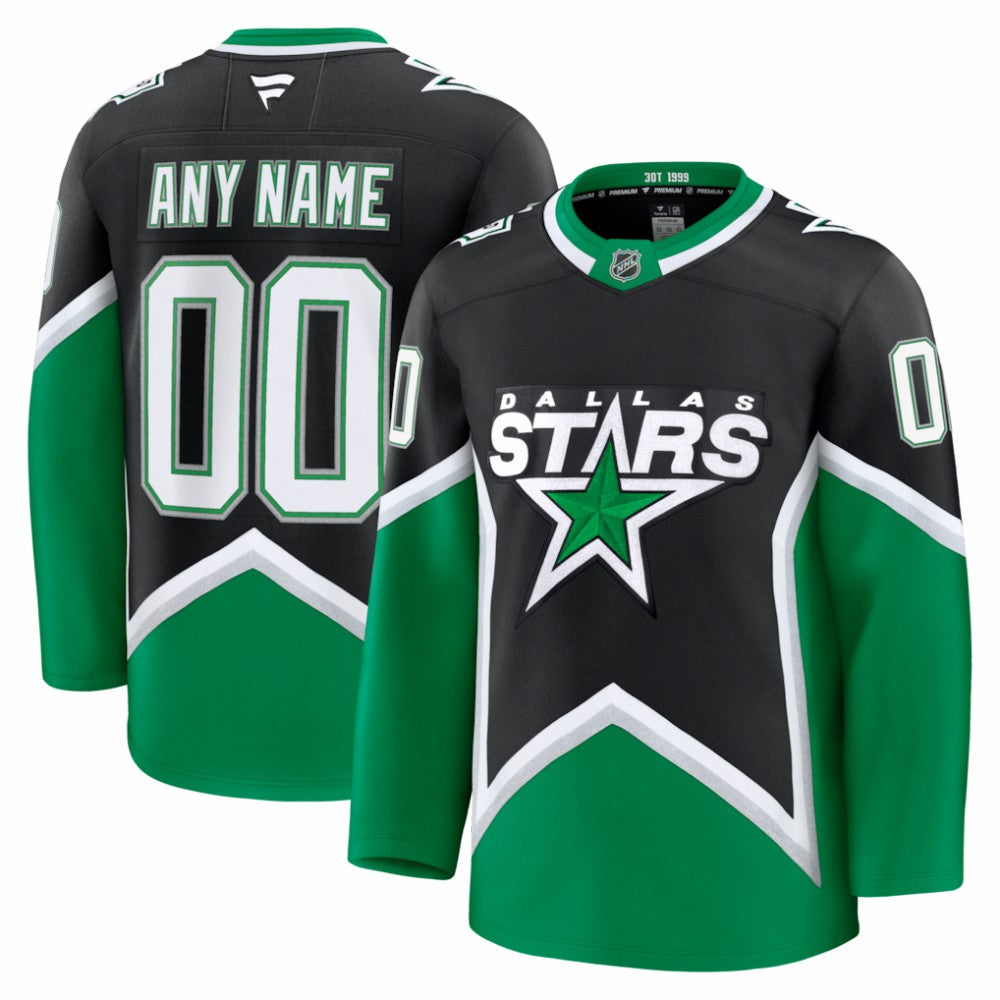 NHL Dallas Stars Fanatics Alternate Premium Custom Jersey - Black