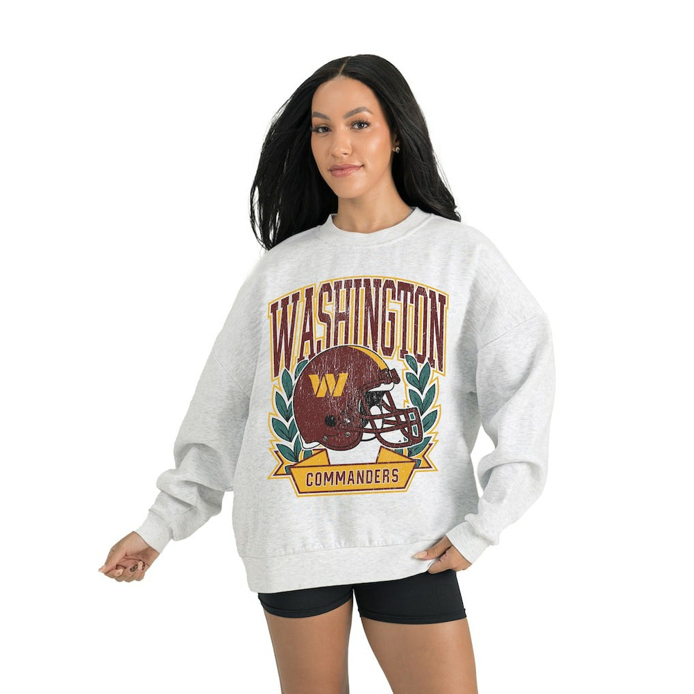 Washington Commanders Gameday Couture Women's Heritage Premium Fleece Pullover Sweatshirt Gray