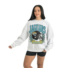 Jacksonville Jaguars Gameday Couture Women's Heritage Premium Fleece Pullover Sweatshirt Gray