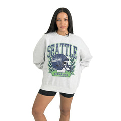 Seattle Seahawks Gameday Couture Women's Heritage Premium Fleece Pullover Sweatshirt Gray