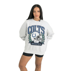 Indianapolis Colts Gameday Couture Women's Heritage Premium Fleece Pullover Sweatshirt Gray