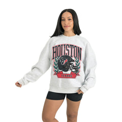 Houston Texans Gameday Couture Women's Heritage Premium Fleece Pullover Sweatshirt Gray