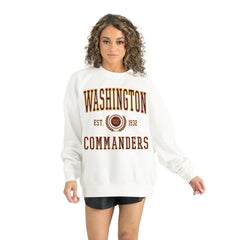 Washington Commanders Gameday Couture Women's Timeless Triumph Premium Fleece Pullover Sweatshirt White
