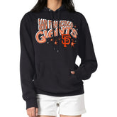 San Francisco Giants Starter Women's Fireworks Fleece Tri-Blend Pullover Hoodie - Black Hoodies
