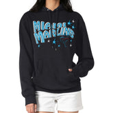 Miami Marlins Starter Women's Fireworks Fleece Tri-Blend Pullover Hoodie - Black Hoodies