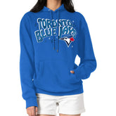 Toronto Blue Jays Starter Women's Fireworks Fleece Tri-Blend Pullover Hoodie - Royal Hoodies