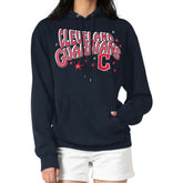 Cleveland Guardians Starter Women's Fireworks Fleece Tri-Blend Pullover Hoodie - Navy Hoodies