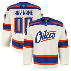 NHL Edmonton Oilers Fanatics Alternate Authentic Pro Custom Jersey - Light Beige