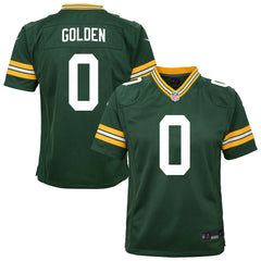 NFL Matthew Golden Green Bay Packers Youth Team Game Jersey - Green
