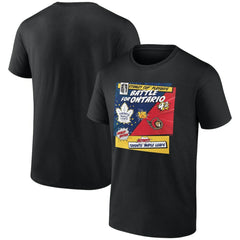 NHL Toronto Maple Leafs vs. Ottawa Senators 2025 Stanley Cup Playoffs Rivalry Comic Pop T-Shirt - Black