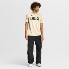 Chicago Cubs Nike Wordmark Tri-Blend T-Shirt - Natural T-shirts