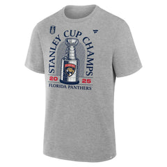 NHL Florida Panthers Fanatics 2025 Stanley Cup Champions Locker Room T-Shirt - Heather Gray