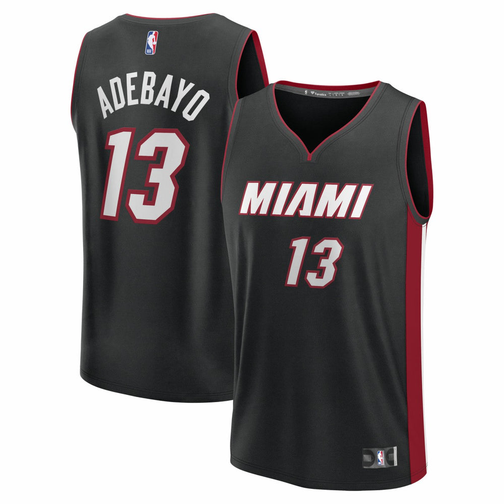 NBA Bam Adebayo Miami Heat Youth Fast Break Replica Player Jersey - Black - Icon Edition
