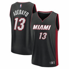 NBA Bam Adebayo Miami Heat Youth Fast Break Replica Player Jersey - Black - Icon Edition