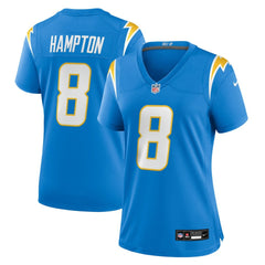 NFL Omarion Hampton Los Angeles Chargers Women's Team Game Jersey - Powder Blue