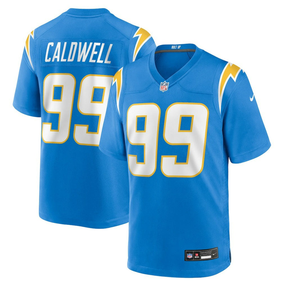 NFL Jamaree Caldwell Los Angeles Chargers Team Game Jersey - Powder Blue