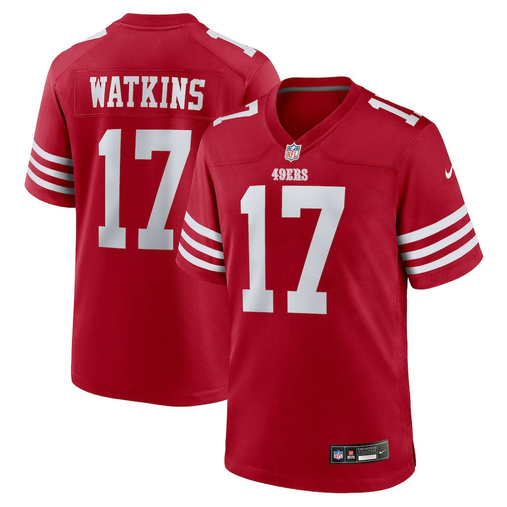 NFL Jordan Watkins San Francisco 49ers Team Game Jersey - Scarlet