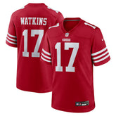 NFL Jordan Watkins San Francisco 49ers Team Game Jersey - Scarlet