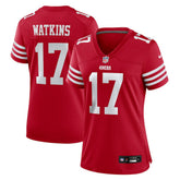 NFL Jordan Watkins San Francisco 49ers Women's Team Game Jersey - Scarlet