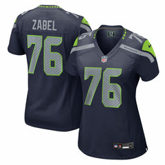 Grey Zabel Seattle Seahawks Women's Team Game Jersey College Navy
