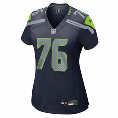 Grey Zabel Seattle Seahawks Women's Team Game Jersey College Navy