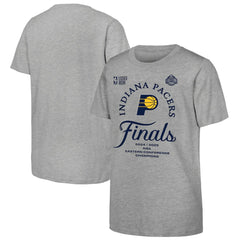 Indiana Pacers Youth Heather Gray 2025 Eastern Conference Champions Locker Room T-Shirt