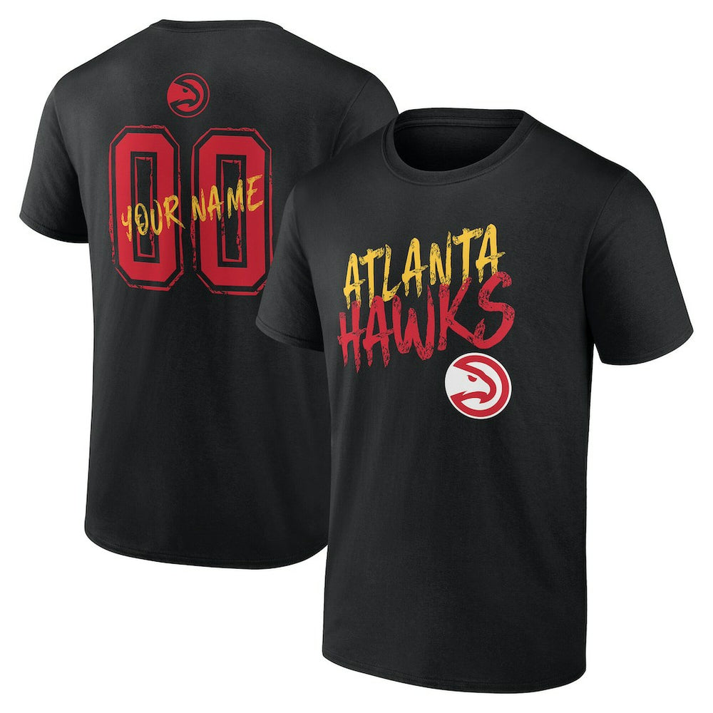 Atlanta Hawks Hustle Custom T-Shirt Black