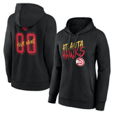 Atlanta Hawks Women's Hustle Custom Pullover Hoodie Black