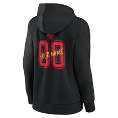 Atlanta Hawks Women's Hustle Custom Pullover Hoodie Black