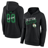 Boston Celtics Women's Hustle Custom Pullover Hoodie Black