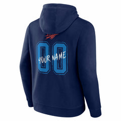 Oklahoma City Thunder Hustle Custom Pullover Hoodie Navy