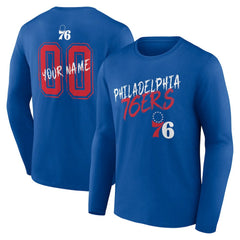 Philadelphia 76ers Hustle Custom Long Sleeve T-Shirt Royal