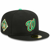 Washington Nationals New Era 2026 St. Patrick's Day 59FIFTY Fitted Hat - Black Hats