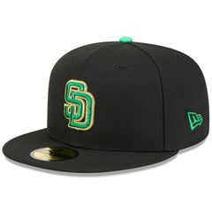 San Diego Padres New Era 2026 St. Patrick's Day 59FIFTY Fitted Hat - Black Hats