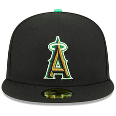 Los Angeles Angels New Era 2026 St. Patrick's Day 59FIFTY Fitted Hat - Black Hats